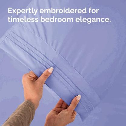 Skiennix Standard Pillow Cases Set of 4 - Ultra Soft Hotel Quality Covers - Machine Washable Lavender