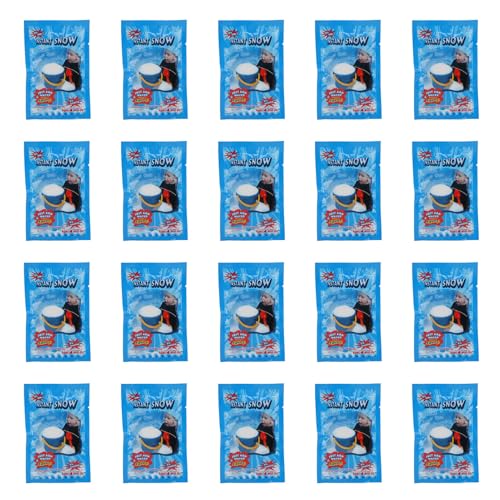 Artificial Snow Powder 20 Pack for Winter Decorations & Holiday Parties