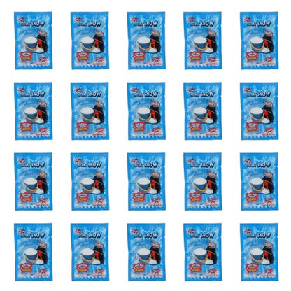 Artificial Snow Powder 20 Pack for Winter Decorations & Holiday Parties