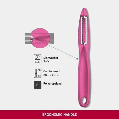 Victorinox Swiss Army Serrated Peeler, Pink (7.6075.5)