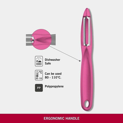 Victorinox Swiss Army Serrated Peeler, Pink (7.6075.5)