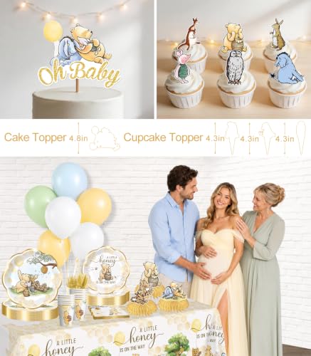 Classic Bear Baby Shower Decorations Set for 25 Guests - Gender-Neutral