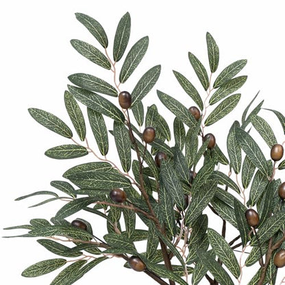Realistic Faux Olive Branch Stems 6 Pack - 24 Inch Mediterranean Decor