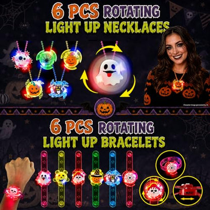 Halloween Glow Party Favors Bulk Pack with Tattoos & Accessories