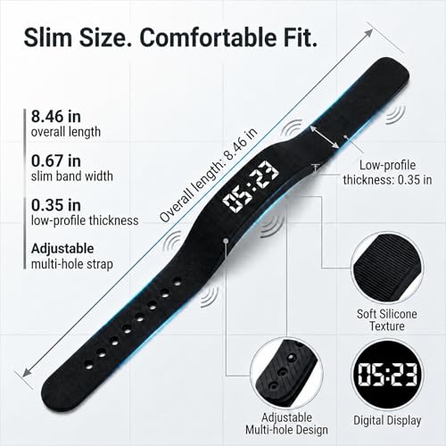 Heavy Sleepers Vibration Alarm Wristband - Silent Wake Up Watch with Time Display & Tracking - Variation 1