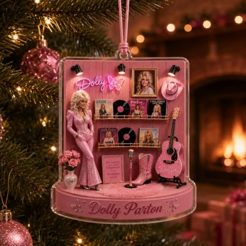 Christmas Holiday Acrylic Ornament - Holly Dolly Christmas Tree Decor - #08 / One Size