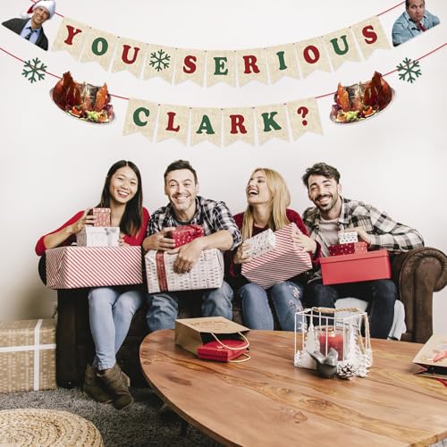 Christmas Vacation Banner Clark - Funny Holiday Decor for Ugly Sweater Party