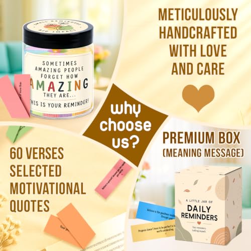 Positive Affirmations Jar - Reminder Gift for Women - You Are Awesome