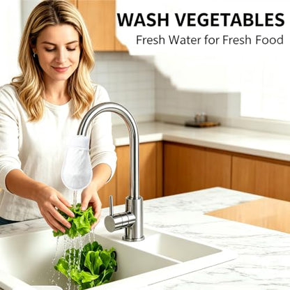 Faucet Filter Cotton Bags - Replaceable Non-Woven Sleeve for Kitchen & Bath - 10 Pcs