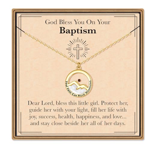 Baptism Gifts for Girl - Mustard Seed Necklace for Teen Girls & Women - Religious Jewelry