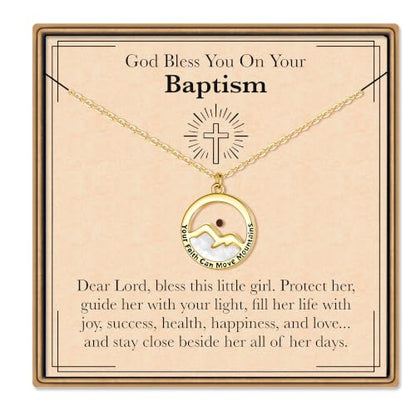 Baptism Gifts for Girl - Mustard Seed Necklace for Teen Girls & Women - Religious Jewelry