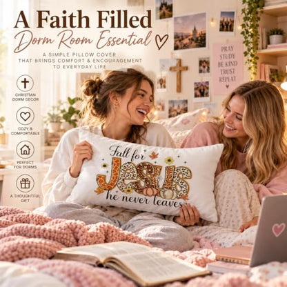 Christian Jesus Pumpkin Fall Pillow Cover 12x20 for Autumn Decor - Thanksgiving