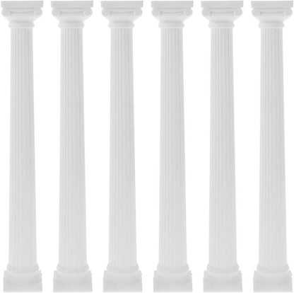 GANAZONO Mini Roman Pillar Columns - Classic Greek Statues for Wedding & Garden Decor | 6pcs Set