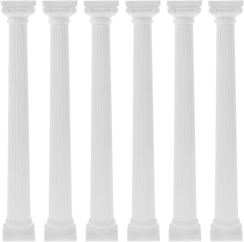 GANAZONO Mini Roman Pillar Columns - Classic Greek Statues for Wedding & Garden Decor | 6pcs Set