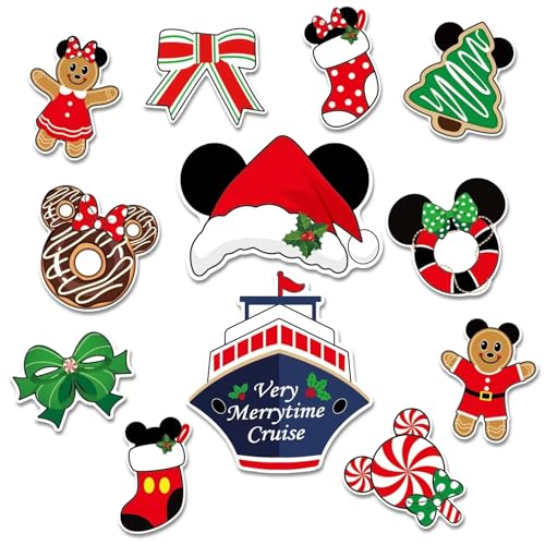 Interesting Christmas Cruise Door Magnets - 12 Pcs Reusable Holiday Decorations