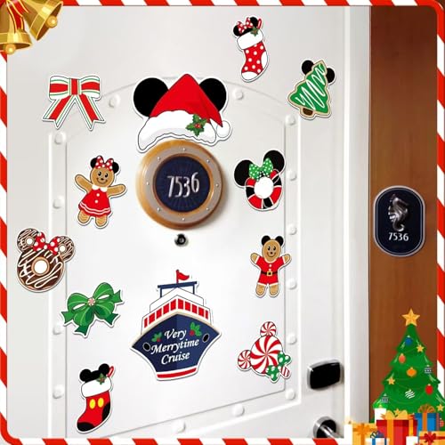 Interesting Christmas Cruise Door Magnets - 12 Pcs Reusable Holiday Decorations