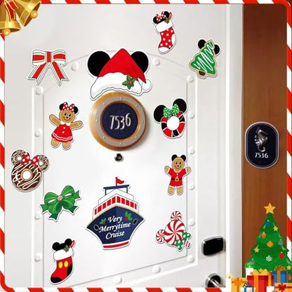 Interesting Christmas Cruise Door Magnets - 12 Pcs Reusable Holiday Decorations