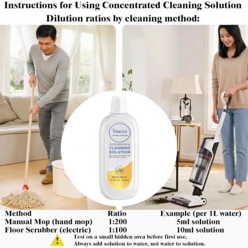 Lemon Floor Cleaning Solution 1L for Tineco & Wet Dry Vacuums - Lemon Scented