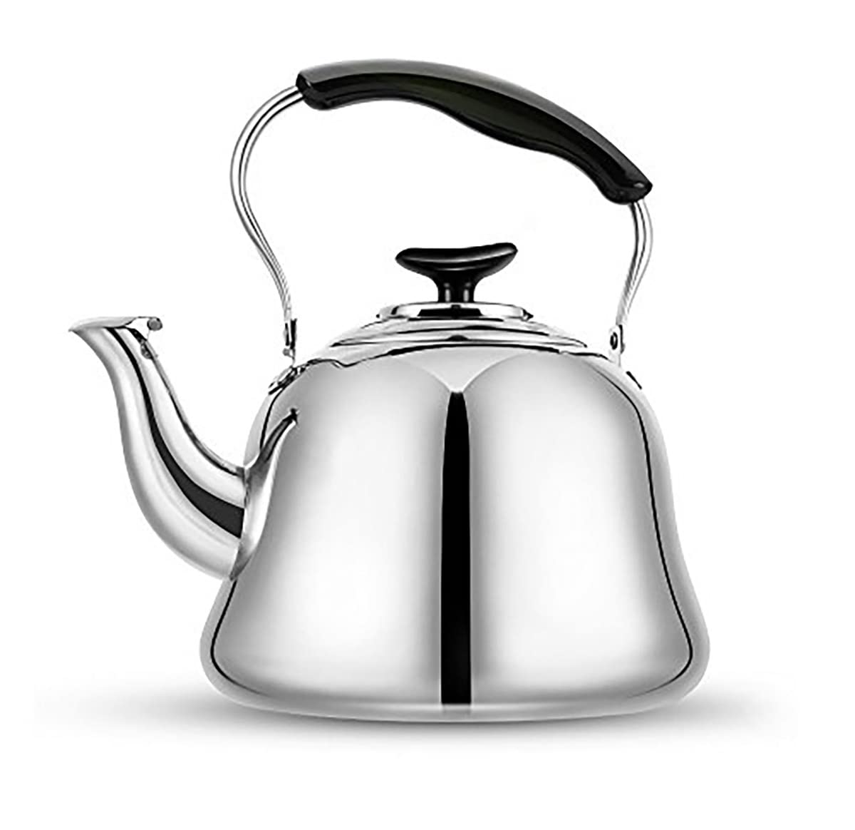 Tea Kettle Stovetop Teapot 2 Liter Stainless Steel Hot Water Kettle Whistling -Mirror Finsh,Folding Handle,Fast To Boil, Whistling Teakettles