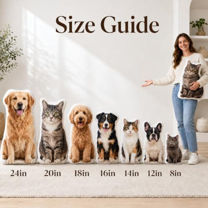 Custom Shaped Photo Pillow 10 Inch - Personalized Double-Sided Plush Pet or Photo Gift