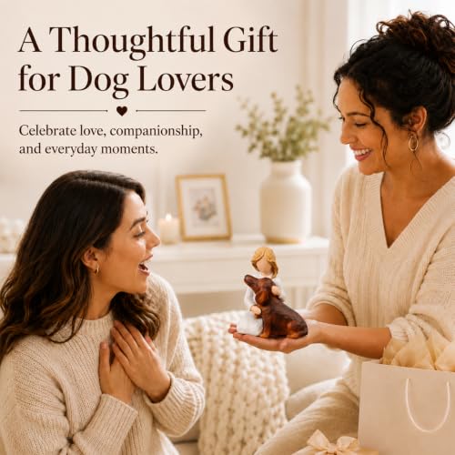 Brown Dachshund Lover Figurine Dog Memorial Gift for Dachshund Moms