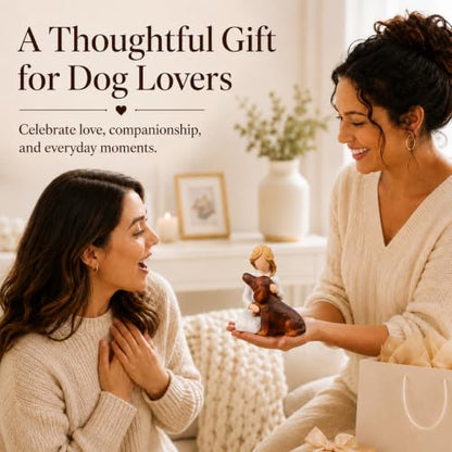 Brown Dachshund Lover Figurine Dog Memorial Gift for Dachshund Moms