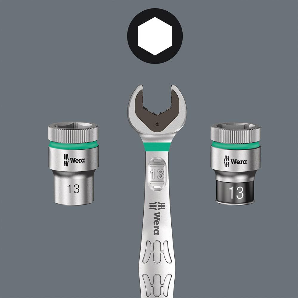 WERA 05003883001 Socket Set - 9-Piece Zyklop 1/4" Drive for Ultimate Precision and Durability