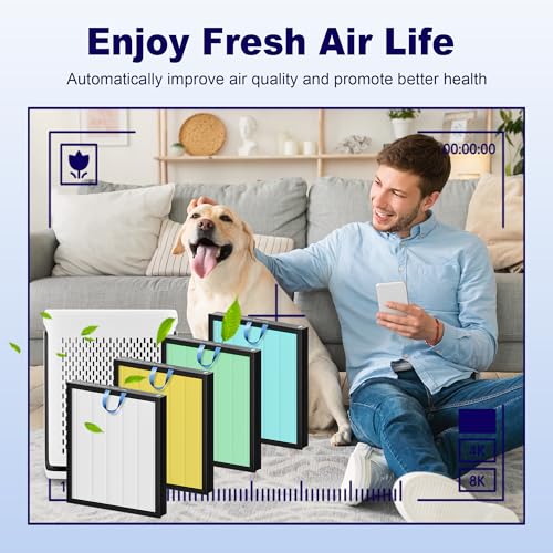 Vital 100S Toxin Absorber Replacement Filter for LEVOIT Vital 100S and Vital 100S-P Air Purifier, 3-in-1 H13 True HEPA and High-Efficiency Activated Carbon Filter, Vital 100S-RF-TX, 4 Pack, Green