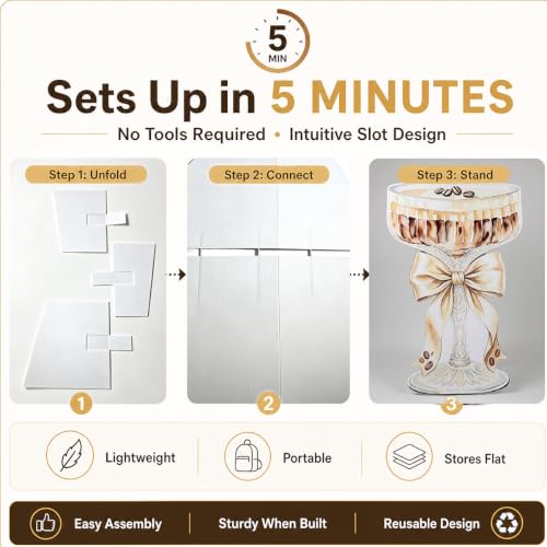 Life-Size Espresso Martini Cardboard Cutout for Birthday Party Decor