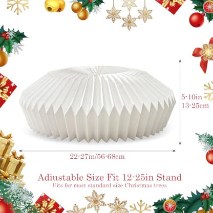 Honeycomb Christmas Tree Collar White Folding Paper Tree Skirt