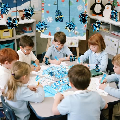 BenLouis Winter Stationery Set Party Favors for Kids - Snowflake 12Piece
