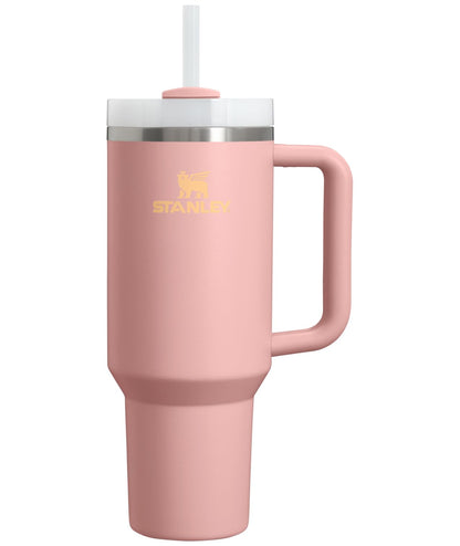 STANLEY Quencher H2.0 Tumbler with Handle and Straw 40 oz | Flowstate 3-Position Lid | Cup Holder Compatible for Travel | Insulated Stainless Steel Cup | BPA-Free | Peach Rose