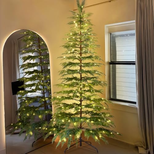 7ft 6in Pre-Lit Twinkle Christmas Cypress Tree - Natural Look, Warm White LEDs