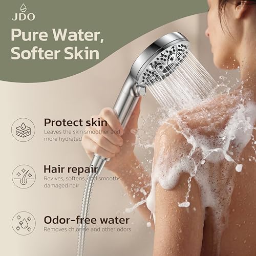 JDO High Pressure Filtered Shower Head with Handheld - Silver