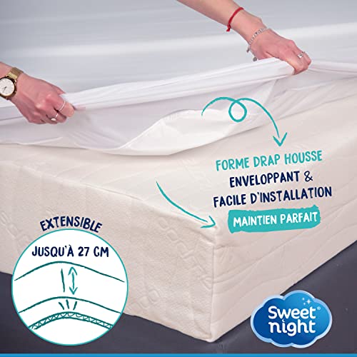 Waterproof Mattress Protector 150x200cm - Breathable, Quiet Fitted Sheet