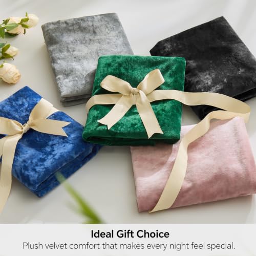 BEDELITE King Size Velvet Duvet Cover Set - Black Ice-Floral 3-Piece
