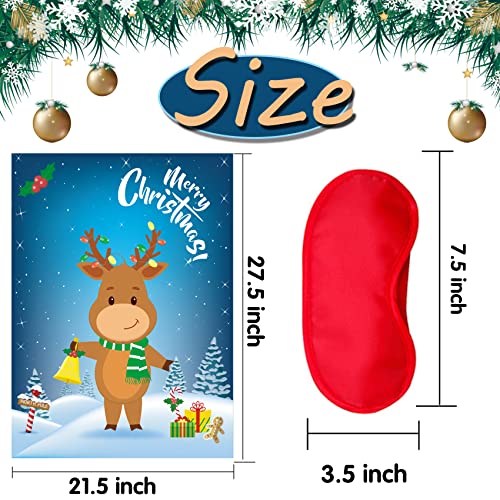 Christmas Kids Party Game Pin the Nose on the Reindeer - Holiday Family Activity