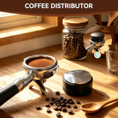 54mm Spring Loaded Espresso Tamper for Breville Portafilters - 7-Piece Set