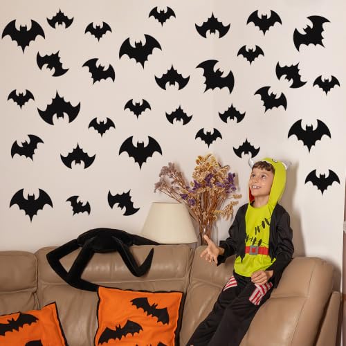 Halloween Bat Paper Cutouts for Bulletin Boards, 60 Pack, 3 Sizes