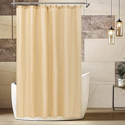 ALYVIA SPRING Extra Long Fabric Shower Curtain Liner Waterproof - 72" x 84", Soft & Lightweight XL Shower Curtain with 3 Magnets, Machine Washable - 72x84, Khaki