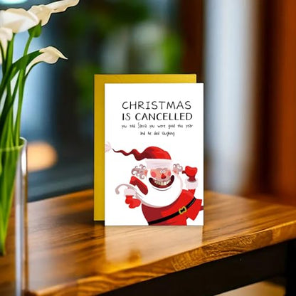 Funny Christmas Greeting Card for Friends and Family - Style D