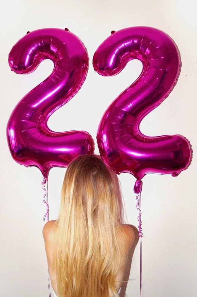 Skiennix 40-Inch Hot Pink Balloon Numbers - Perfect for 5th Birthday & Wedding Photo Shoot Decor