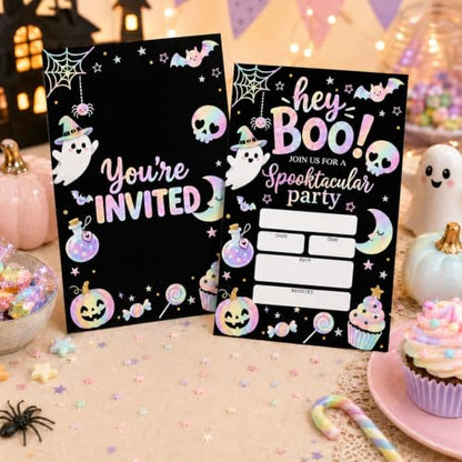 Halloween Party Invitations with Envelopes - 20 Fill-In Cards & Matching Envelopes - WSJ-1 Variation
