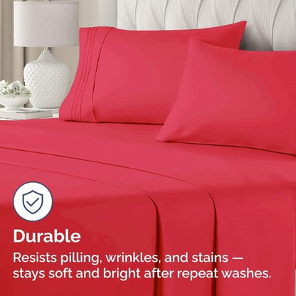 King Pillow Cases by [Brand Name] - Ultra Soft Hotel Quality Covers | Comfy, Cooling & Wrinkle Free - 2 Piece Set in Red