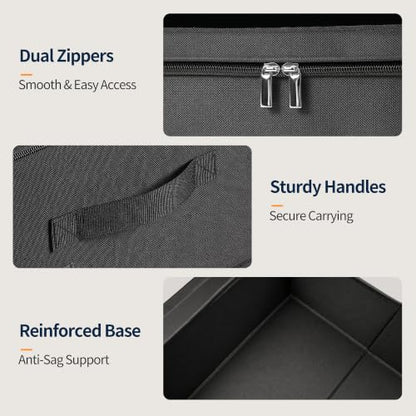 Yecaye 2-Pack Hat Storage Box for Baseball Caps, Holds Up to 48 Hats