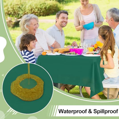Disposable Green Christmas Tablecloth 54 x 108 Inches - Pack of 6