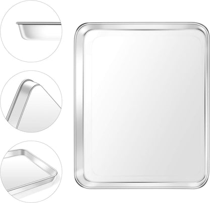 Yododo Stainless Steel Baking Sheet - Non-Toxic Cookie Tray with Superior Mirror Finish | 23½ Inch