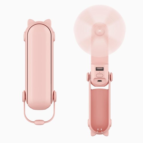 LifePlus Portable Fan Handheld Fan Personal Fan USB Rechargeable Small Pocket Fan Speed Adjustable Flashlight, for Travel/Summer/Concerts/Lash