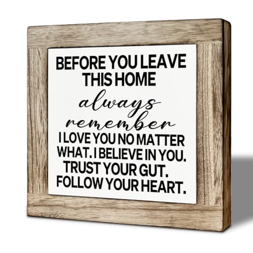 Inspirational Wooden Sign for Home & Office Decor - Rustic Farmhouse Style