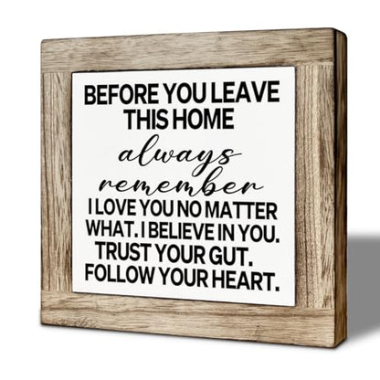Inspirational Wooden Sign for Home & Office Decor - Rustic Farmhouse Style